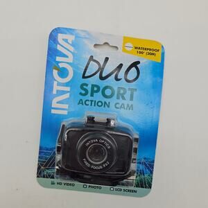 INTOVA DUO SPORT ACTION CAM CAMERA W/ WATERPROOF FLOATING HOUSING-BRAND NEW
